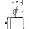 Hrncový magnet přítlačný závit 44mm FORTIS
