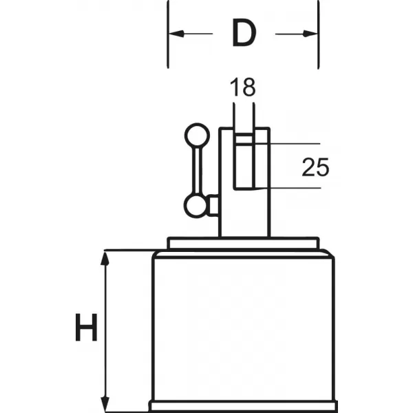 Hrncový magnet přítlačný závit 44mm FORTIS