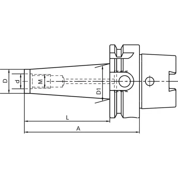 Upínač pro frézy se závitem DIN69893 A HSK-A63 M10x100mm FORTIS