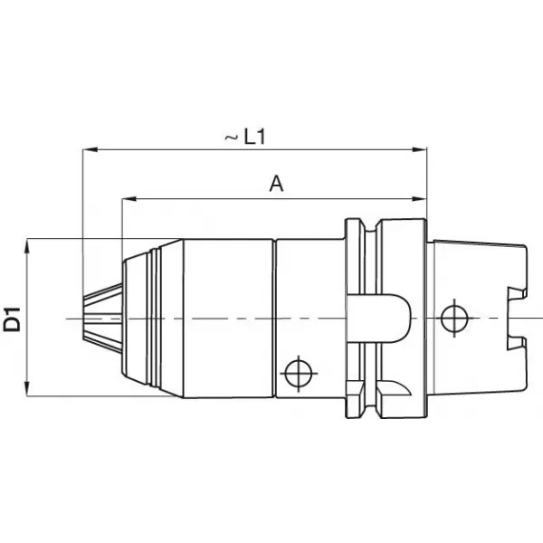 Krátké sklíčidlo na vrtáky CNC DIN69893 vnitřní chlazení 1-16mm HSK 63 FORMAT