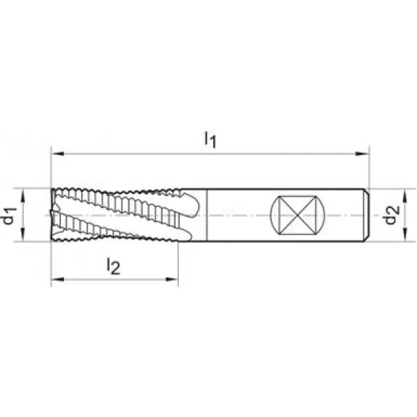 Hrubovací fréza dlouhá DIN6527 tvrdokov TiALN typ HR stopka HB 20mm FORMAT stopka HB