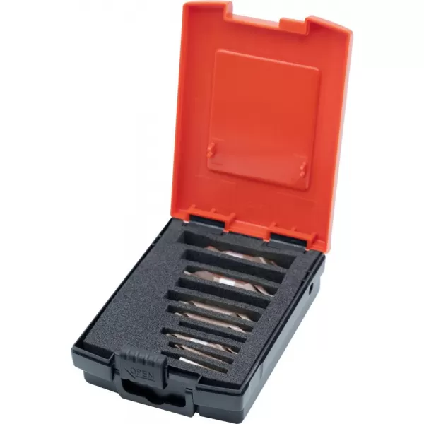 Sada středících vrtáků DIN333 HSSCo5 tvar A 1,0-4,0mm 6 ks TiAlN FORMAT