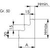 Stupňovitá upínací podpěrka DIN6318 320/282,5-320mm AMF