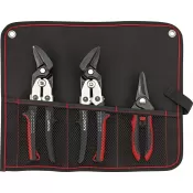 Sada nůžek na plech 3ks v rolovací tašce FORMAT