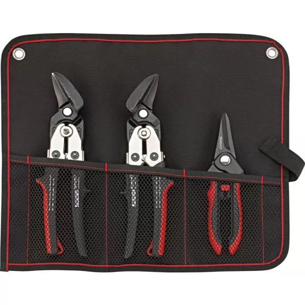 Sada nůžek na plech 3ks v rolovací tašce FORMAT