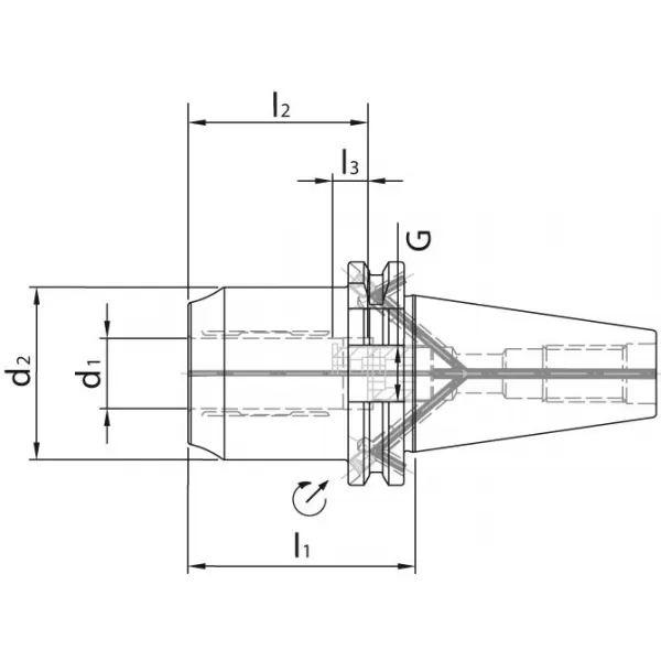 Hydro upínač HPH DIN69871ADB SK40 12mm WTE