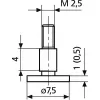 Talířový měřicí nástavec 7,5x1,0mm MAHR