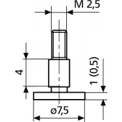 Talířový měřicí nástavec 7,5x1,0mm MAHR