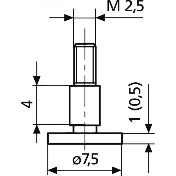 Talířový měřicí nástavec 7,5x1,0mm MAHR