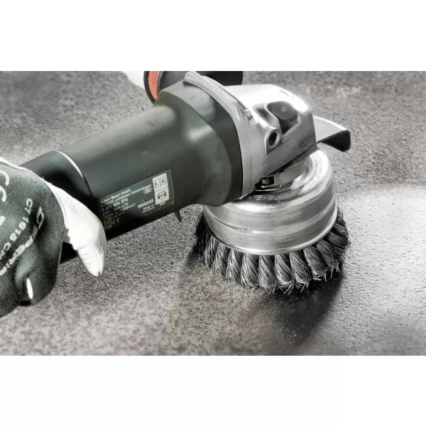 Hrncový kartáč ocel M14 splétaný 80x0,5mm Lessmann