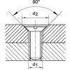 Krátký stupňovitý vrták HSS Průchozí otvor 90° M10 FORMAT
