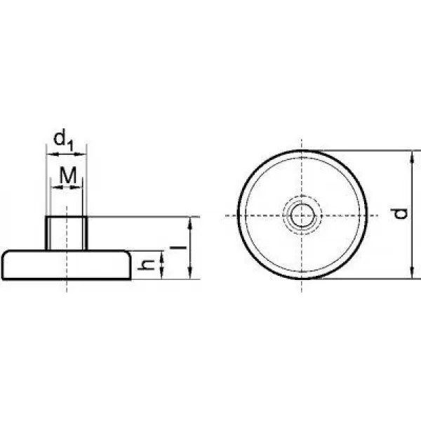 Magnetický plochý chapač závitu 10x11,5mm FORMAT