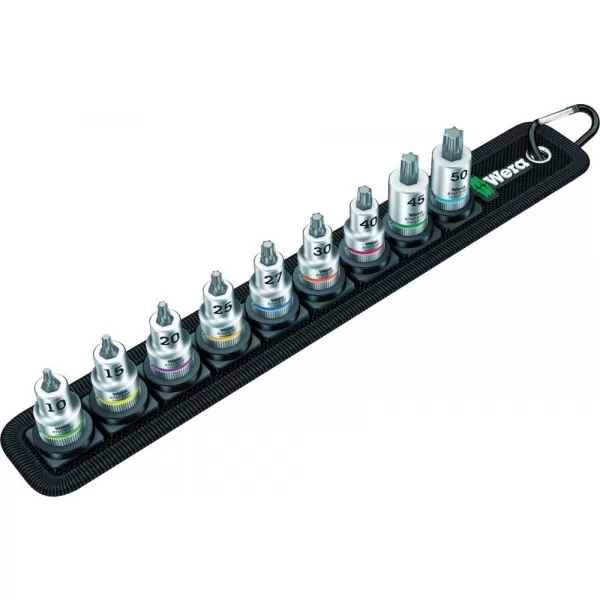 Sada nástrčných klíčů s přídržnou funkcí 3/8" TX-HF10-50x35/38,5mm 9 ks Wera 05003972001