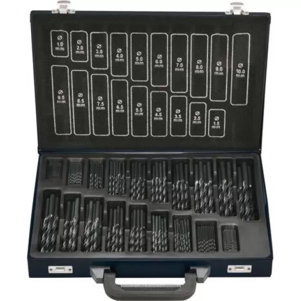 Sada vrtáků na kov DIN338 HSS tvářený typ RN 170 ks. 1-10,5mm FORTIS