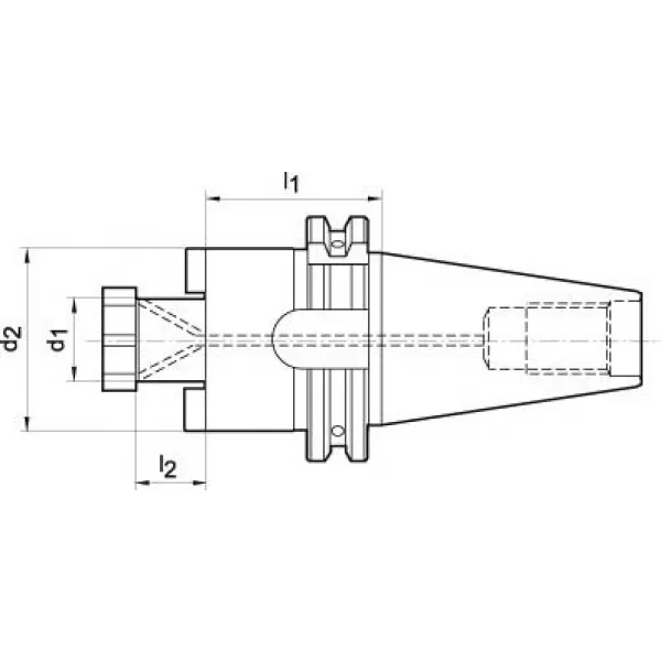 Unášeč pro nástrčné frézy DIN69871AD SK40 16mm FORTIS