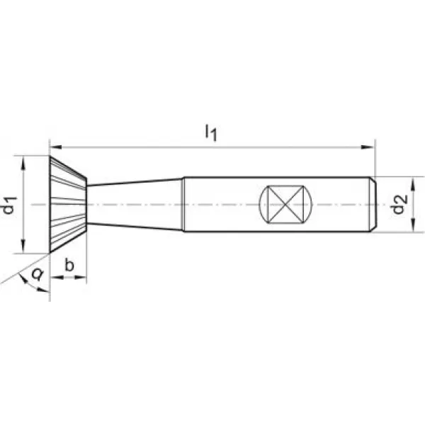 Úhlová fréza DIN1833 HSSCo5 tvar C 60° 16mm FORMAT