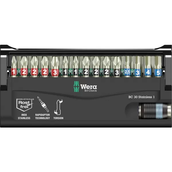 Sada bitů Bit-Check 30 Stainless 1 Wera 05071109001