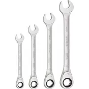 Sada očkoplochých ráčnových klíčů 4 ks S 7 R-04 10-19 mm