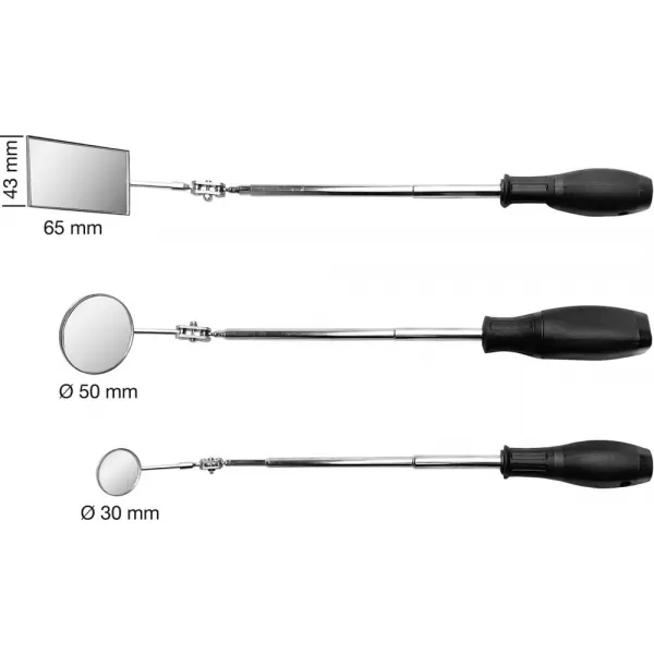 Sada inspekčních zrcátek 3dílná