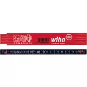 Skládací metr plast. 2mx14mm červ./černý Wiha