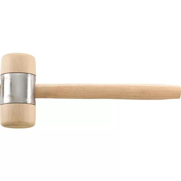 Palička dřevěná DIN 7462B Hlava D 100x200mm s kovovým pláštěm FORTIS