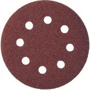 Kotouč brusnýový výsek na suchý zip, na dřevo 125mm K80 8 otvorů FORMAT