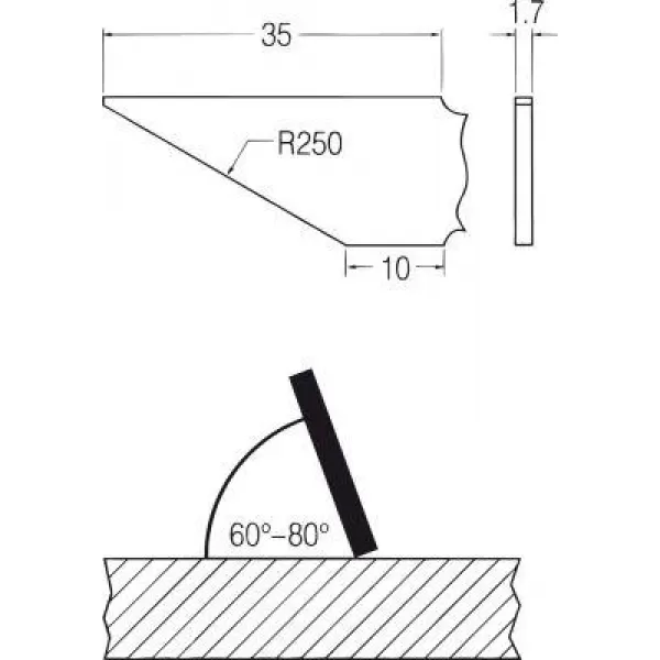 Odjehlovač Keramicut I Keramická čepel, pevná IBT