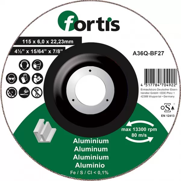 Kotouč brusný ALU-NE 115 x 6,0mm FORTIS
